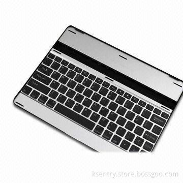 Bluetooth Keyboard Docking Station for Apples' iPad 2 Accessories, Made of Aluminum Material